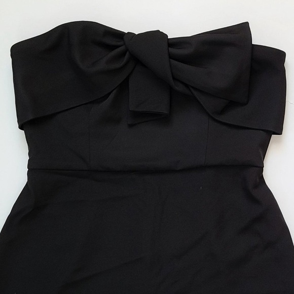 NWT SAM EDELMAN Bow Front Strapless Sheath Mini Dress Black, Size 8 - Picture 8 of 13
